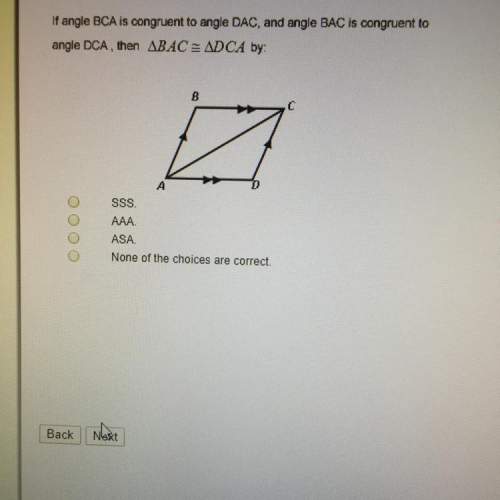 Angle bac is congruent to angle dca then bac = dca by ?
