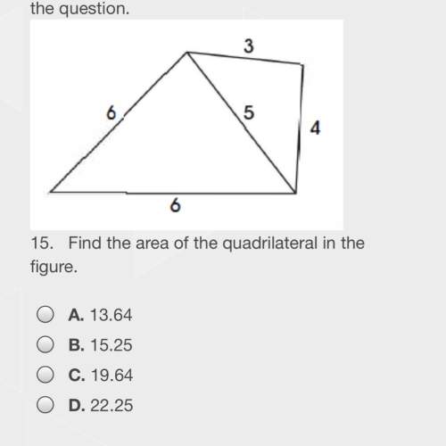 Find the area of the quadrilateral in the figure