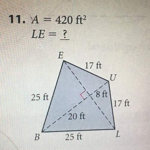 Ineed on finding the length of diagonal le.
