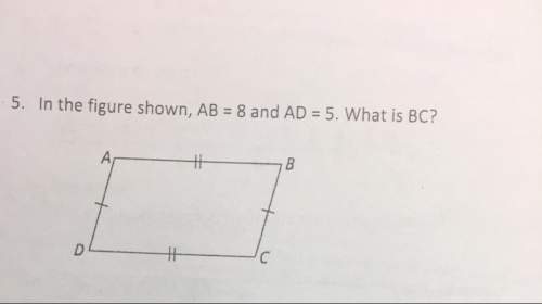 In the figure shown, ab=8 and ad=5. what is bc