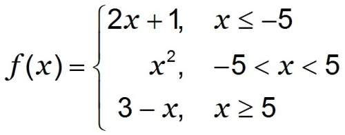 Evaluate the function for the indicated values of x. function f(−10) = f(2) = f(−5) = f(−1) = f(8) =
