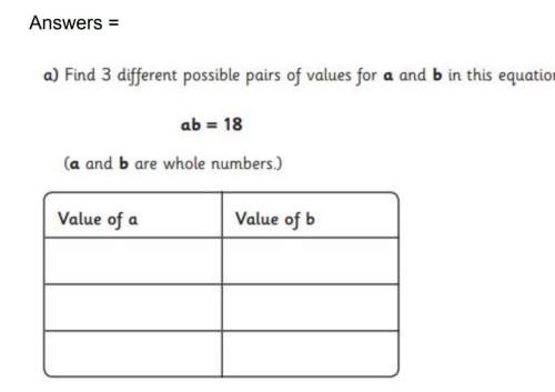Find 3 different possibile pairs of values for a and b