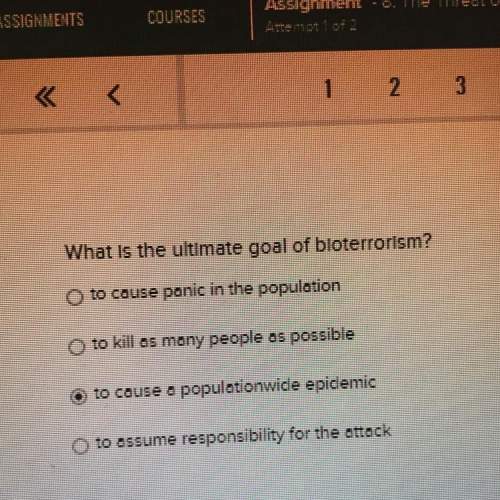 What is the ultimate goal of bioterrorism?