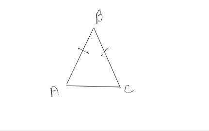 Given: line segment ab≅line segment bc prove: the base angles of an isosceles triangle
