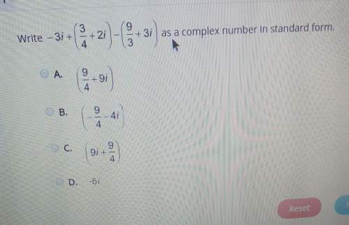 Write as a complex number in standard form. see pic above