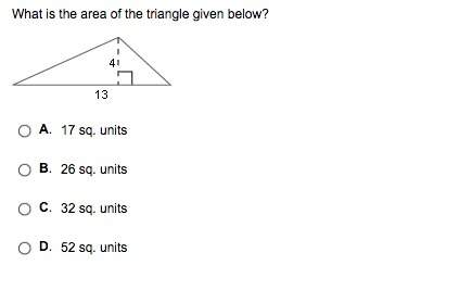 What is the area of the triangle given below?