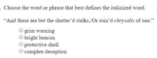 Choose the word or phrase that best defines the italicized word. "and these are but the shatter'd st