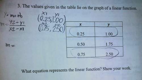 Could someone me to find (m) &amp; what equation represents the linear function, you.