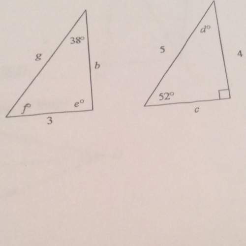 The two triangles are congruent as suggested by their appearance. find the value of c. the diagram i