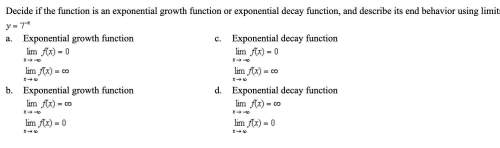 (q3) decide if the function is an exponential growth function or exponential decay function, and des