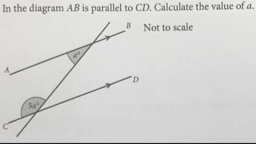 In the diagram ab is parallel to cd. what is the value of a?