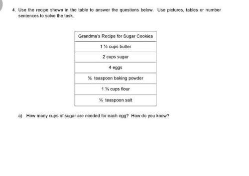 Assessment 14. use the recipe shown in the table to answer the questions below.use pictu
