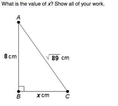 What is the value of x? show all of your work