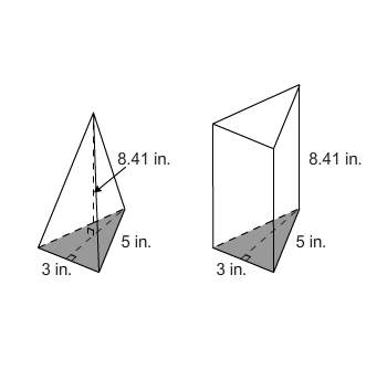 Which statement is true if the triangular prism and the triangular pyramid have the same base and he
