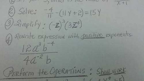 Rewrite the expression with positive exponents (problem #4)