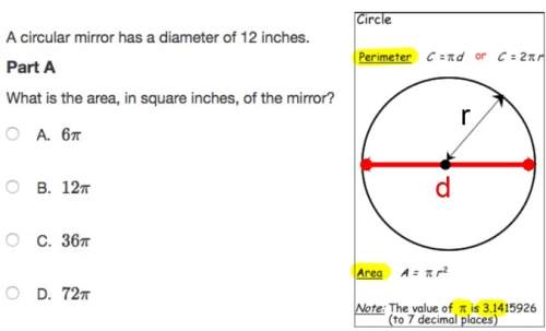 Find the area of the circle and explain how u got the answer .