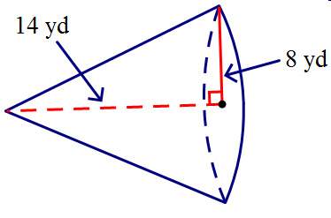 Find the surface area of the cone. round your answer to the nearest hundredth. a. 193.00