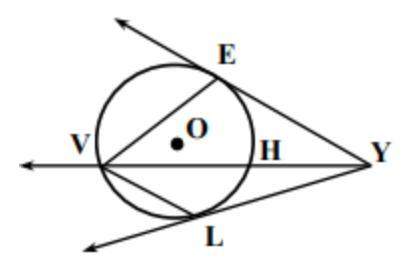 Answer ! will give ! given: m∠eyl= 1/3 m arc ehl find: m∠eyl.