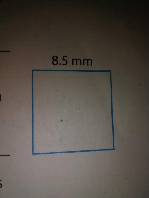 The squares width is 8.5 mm. which power can you write to represent the area of the square shown. wr