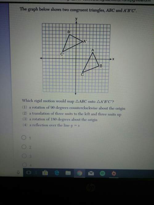 Which rigid motion would map triangle abc onto triangle a'b'c'?