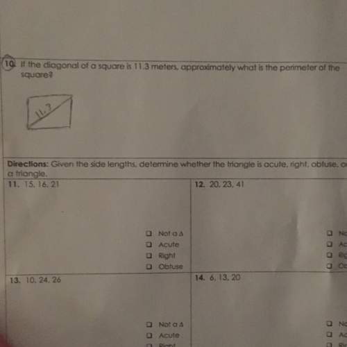 It is question number 10. use pythagorean theorem.