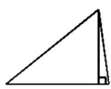 What is the name of the segment inside the large triangle?  1: perpendicular bisector 2