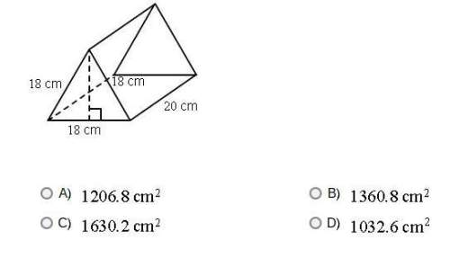 The base of this right prism is an equilateral triangle. the approximate height of the base is 15.6