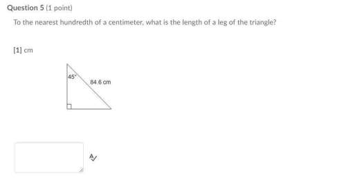 To the nearest hundredth of a centimeter, what is the length of the hypotenuse?