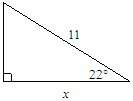 find the value of x. round to the nearest tenth. the diagram is not drawn to scale.