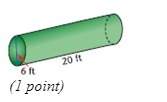 Find the surface area for the given cylinder. use 3.14 for pi and round to the nearest whole number.