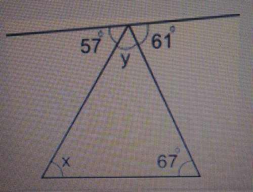 Find the measure of angle x in the figure belowa.35°b.47°c.51°d.62°