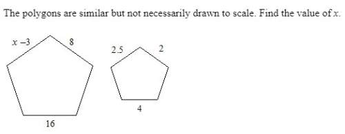 (18) i did x-3/16 = 2.5/4 40 = 4x - 12 28 = 4x x = 7