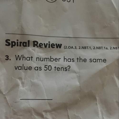 What number has the same value as 50 tens?