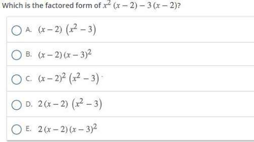 Which is the factored form of x2(x-2)-3(x-2)?