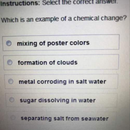 What is an example of chemical change