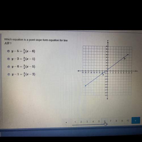 Which equation is a point slope form equation for line ab