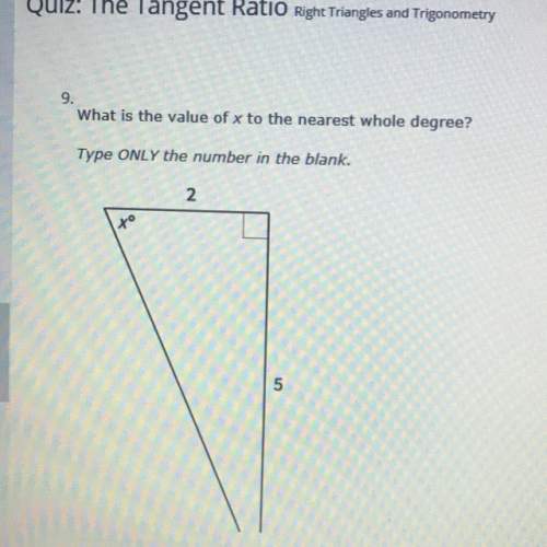What is the value of x to the nearest whole degree