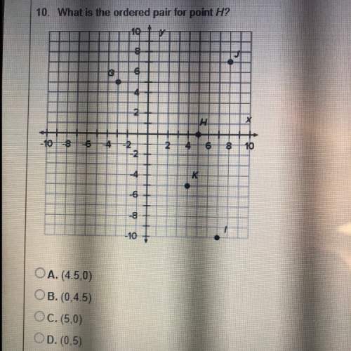 What is the ordered pair point of h?