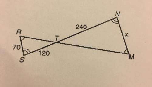 If triangle tsr is similar to triangle tnm, what is the length of x?