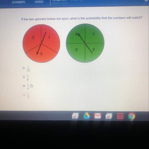 If the two spinners below are spun, what is the probability that the numbers will match