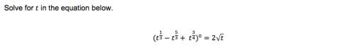 Solve for t in the equation below