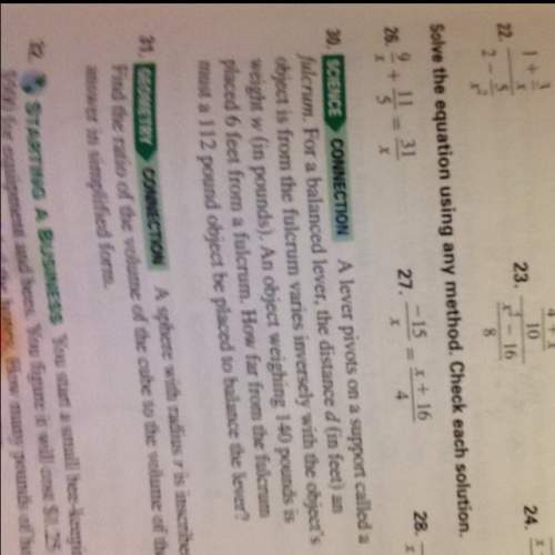 Question 30. how do you set up the equation?