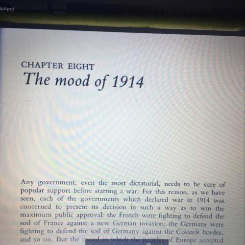 Can someone plz read the mood of 1914 it should be about 8 pages by james joll and come up with some