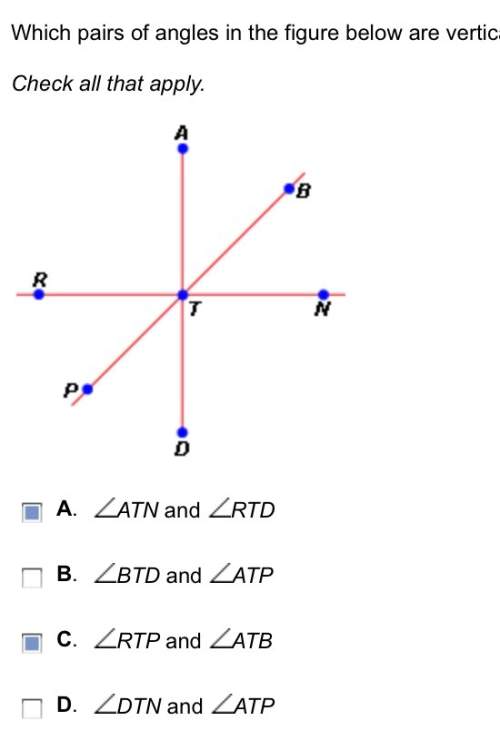 Which pairs of angles in the figure below are vertical angles?  i chose a,c but i do no