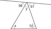 Find the measure of angle x in the figure below: