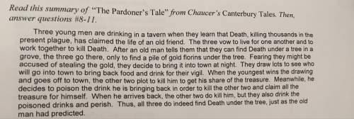Read the summary of "the pardoner's tale"  based on this summary what archetype does the