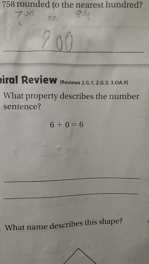 What property describes the number sentence 6+0=6