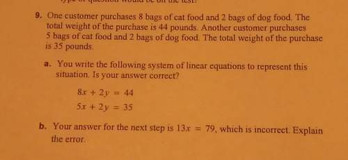 13x = 79 ? can somebody explain #9 b. solve using the system of linear equations by elimination.i