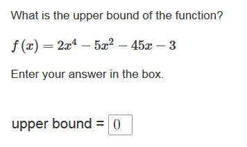 What is the upper bound of the function?