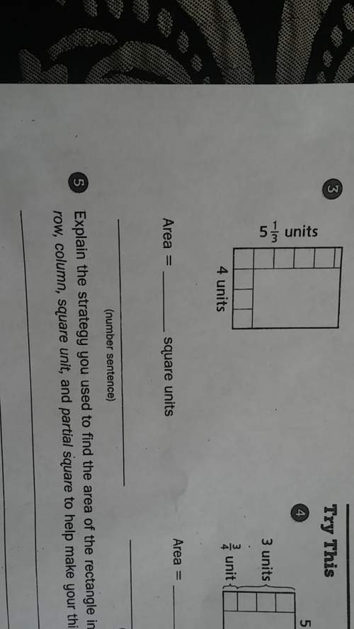 Find the area of each rectangle write a number sentance to show your thinking